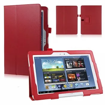 Кожаный чехол-книжка TTX с функцией подставки для Samsung Galaxy Note 10.1(2014) (Красный) - ITMag