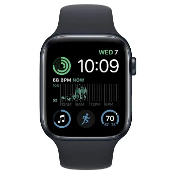 Apple Watch SE 2 GPS 44mm Midnight Aluminum Case with Midnight Sport Band (MNK03) - ITMag