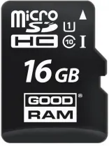 карта памяти GOODRAM 16 GB microSDHC class 10 UHS-I + SD Adapter M1AA-0160R11