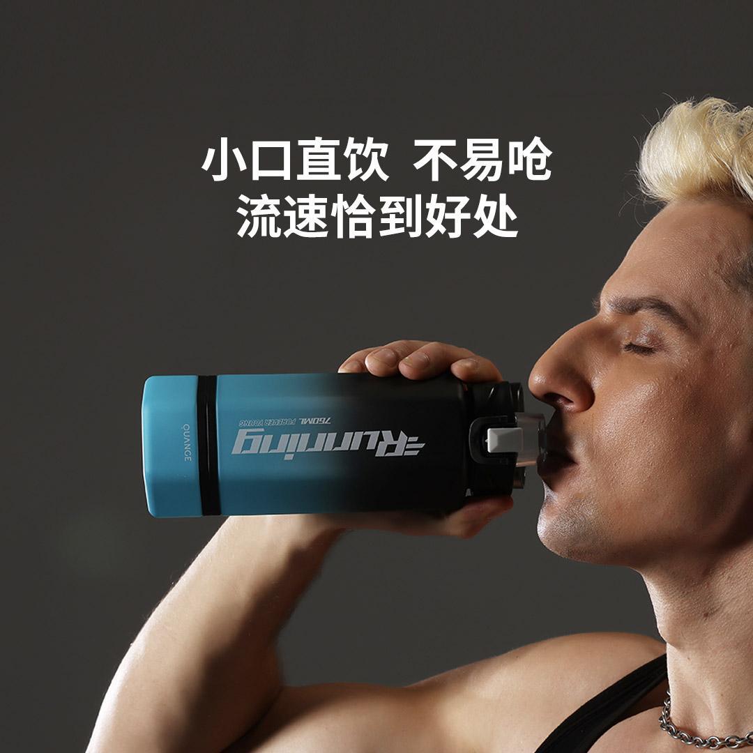 Бутылка для воды Xiaomi Quange Large Capacity Tritan Water Cup 760ml Black/White (6972229764770) - ITMag