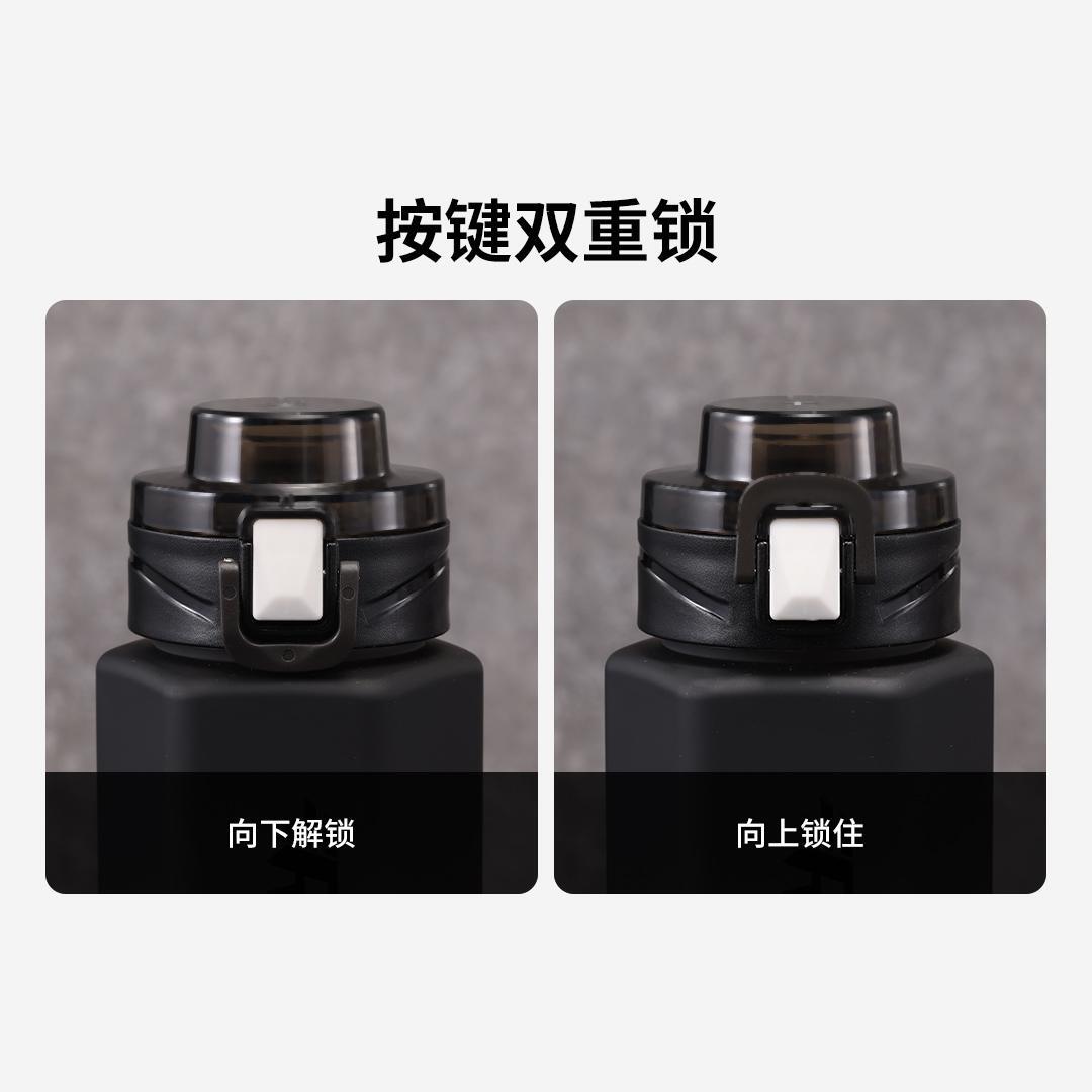 Бутылка для воды Xiaomi Quange Large Capacity Tritan Water Cup 760ml Black/White (6972229764770) - ITMag