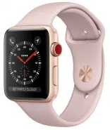 Apple Watch Series 3 GPS + Cellular 38mm Gold Aluminum Case with Pink Sand Sport Band (MQJQ2)
