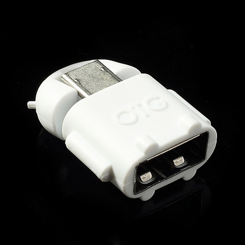 OTG-переходник EGGO microUSB-USB Белый - ITMag