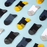Шкарпетки Xiaomi Qimian DuPont/Silvadur antibacterial men's socks Black Yellow 3 pcs pack