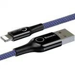 Кабель Baseus C-shaped Light Intelligent Power-off USB For Lightning 2.4A 1M Blue (CALCD-03)