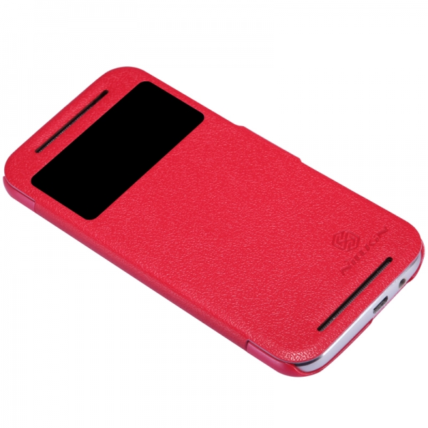 Кожаный чехол (книжка) Nillkin Fresh Series для HTC New One 2 / M8 (Красный) - ITMag