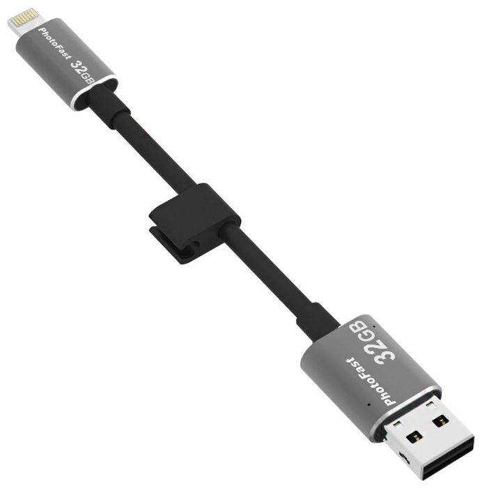 Кабель-флешка PhotoFast MemoriesCable GEN3 USB3.0 32GB- Black (MCG3U3BK32GB) - ITMag