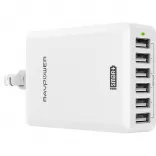 Зарядное устройство RAVPower 60W 12A 6-Port USB Desktop Charging Station with iSmart Technology White (RP-PC028)