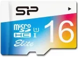 карта памяти Silicon Power 16 GB microSDHC Class 10 UHS-I Elite Color + SD adapter SP016GBSTHBU1V20-SP
