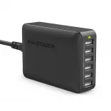 Зарядное устройство RAVPower 60W 12A 6-Port USB Desktop Charging Station with iSmart Technology Black (RP-PC028)