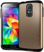 Пластиковая накладка SGP Slim Armor Series для Samsung G900 Galaxy S5 (Золотой / Copper Gold)