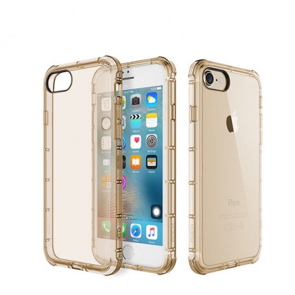 TPU чехол ROCK Fence series для Apple iPhone 7 (4.7") (Золотой / Transparent Gold) - ITMag