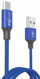 Кабель Dotfes MicroUSB to USB A01M Cloth Texture Blue (DF-A01M-UC-BLUE)