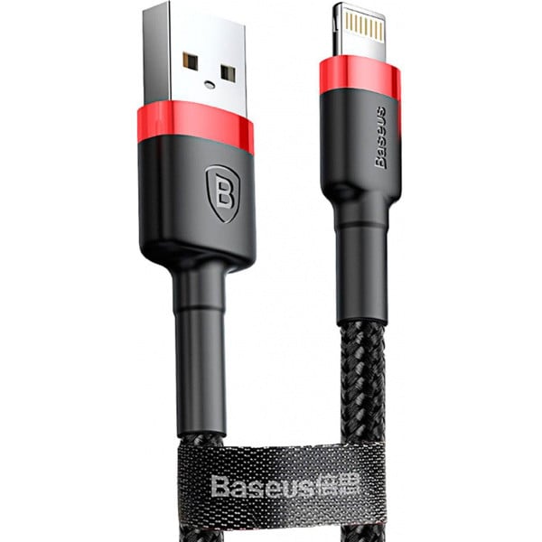 Кабель Baseus Kevlar Lightning Cable 1m Red/Black (CALKLF-B19) - ITMag