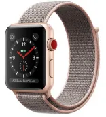 Apple Watch Series 3 GPS + Cellular 38mm Gold Aluminum w. Pink Sand Sport L. (MQJU2)