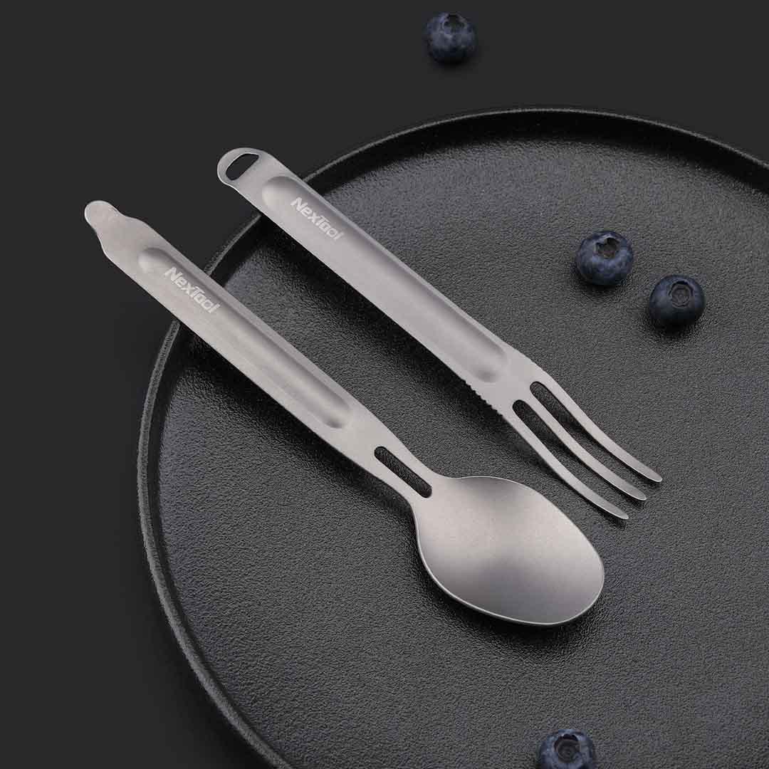 Набор Ложка-Вилка Xiaomi NexTool Outdoor Spoon Fork Grey (3032290) - ITMag