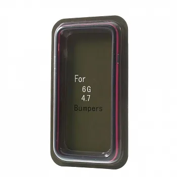 TPU бампер EGGO для iPhone 6/6S - Black / Rose - ITMag