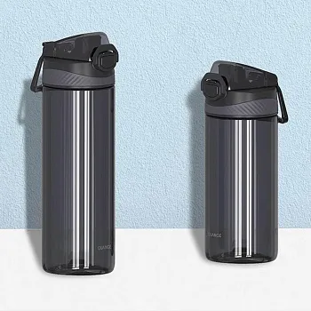 Бутылка для воды Xiaomi Quange Full sports cup black Pc Material 480ml (6972229764961) - ITMag