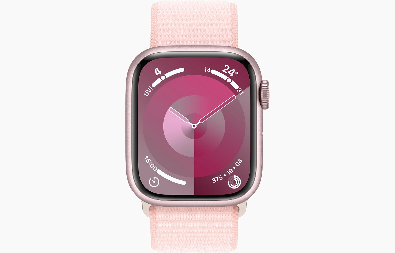 Apple Watch Series 9 GPS 41mm Pink Aluminum Case w. Light Pink S. Loop (MR953) - ITMag