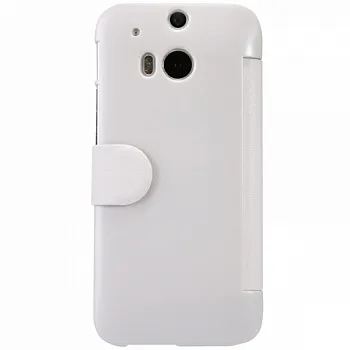 Кожаный чехол (книжка) Nillkin Fresh Series для HTC New One 2 / M8 (Белый) - ITMag