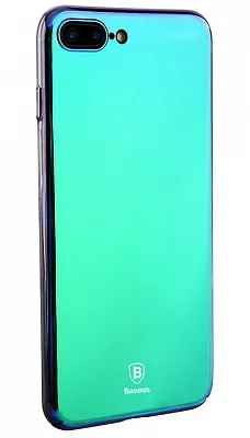 Чехол Baseus Glass Case For iPhone 7 Violet-blue (WIAPIPH7-GZ03) - ITMag