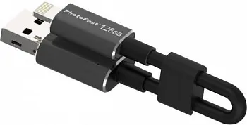 Кабель-флешка PhotoFast MemoriesCable GEN3 USB3.0 128GB- Black (MCG3U3BK128GB) - ITMag