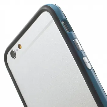 TPU бампер EGGO для iPhone 6/6S - Black / Baby Blue - ITMag