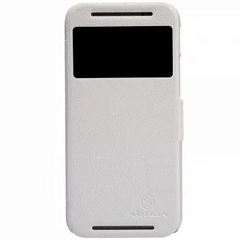 Кожаный чехол (книжка) Nillkin Fresh Series для HTC New One 2 / M8 (Белый) - ITMag