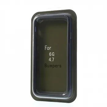 TPU бампер EGGO для iPhone 6/6S - Black / Dark Blue - ITMag