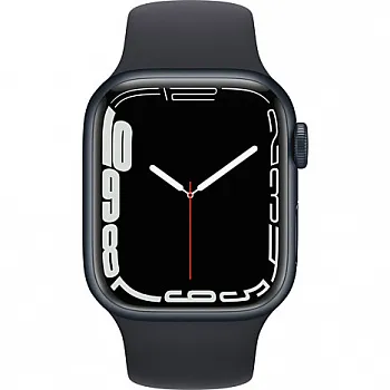 Apple Watch Series 7 GPS 45mm Midnight Aluminum Case With Midnight Sport Band (MKN53) - ITMag