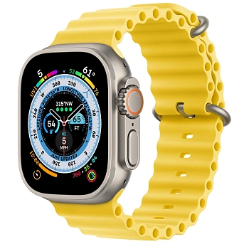 Apple Watch Ultra GPS + Cellular 49mm Titanium Case with Yellow Ocean Band (MNH93/MNHG3) - ITMag