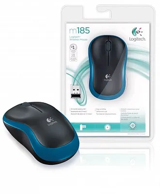 Logitech M185 Wireless Mouse (Blue) - ITMag