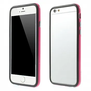 TPU бампер EGGO для iPhone 6/6S - Black / Rose - ITMag