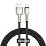 Кабель Lightning Baseus Cafule Series Metal Data Cable USB to IP 2.4A 1m Black (CALJK-A01) - ITMag