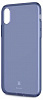 TPU чехол Baseus Simple Ultrathin для Apple iPhone X (5.8") с заглушкой (Синий / Transparent Blue) (ARAPIPHX-A02) - ITMag