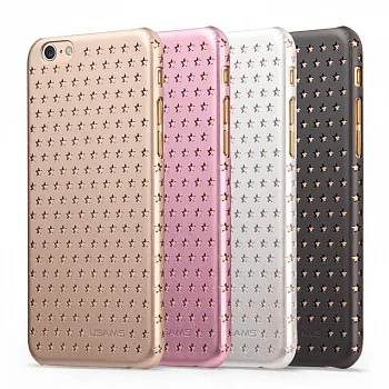 Чехол USAMS Starry Series for iPhone 6/6S Hollow Stars Plastic Hard Case - Silver - ITMag