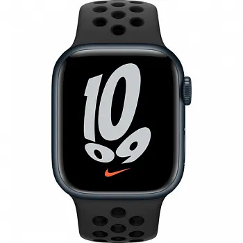 Apple Watch Nike Series 7 GPS 41mm Midnight Aluminum Case w. Anthracite/Black Nike Sport Band (MKN43) - ITMag