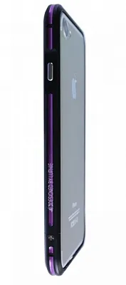 Алюминиевый бампер Luphie Blade Sword для Apple iPhone 7 (4.7") (Черный / Фиолетовый) - ITMag