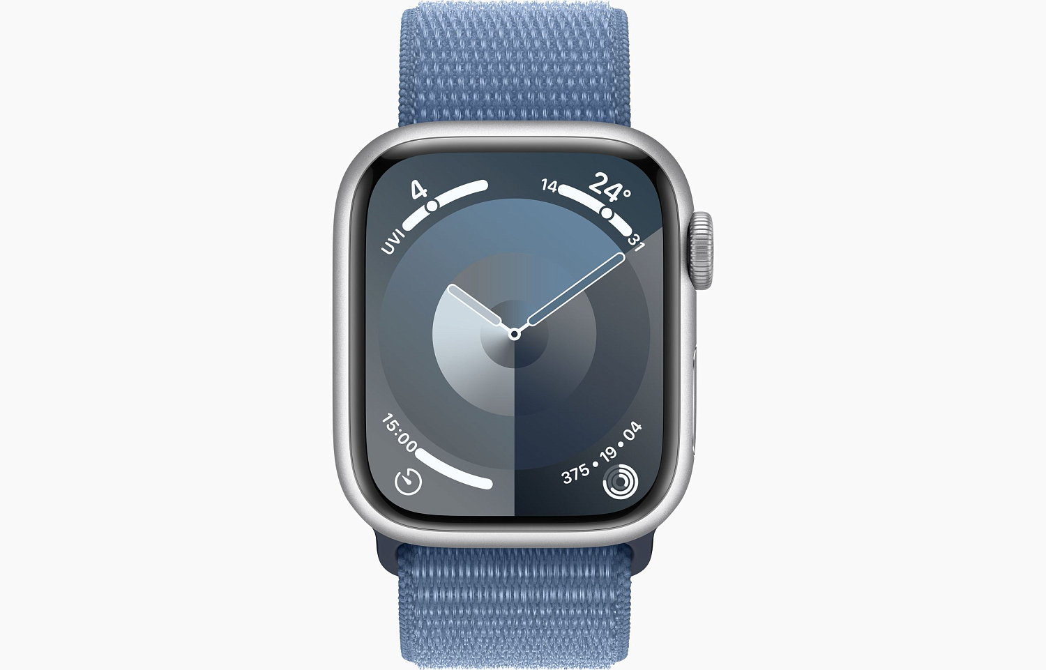 Apple Watch Series 9 GPS 45mm Silver Aluminum Case w. Winter Blue S. Loop (MR9F3) - ITMag